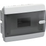 Корпус пластиковый IEK UIC-KP12-V-08-41-K01 ЩРВ-П-8 IP41 черная прозрачная дверь